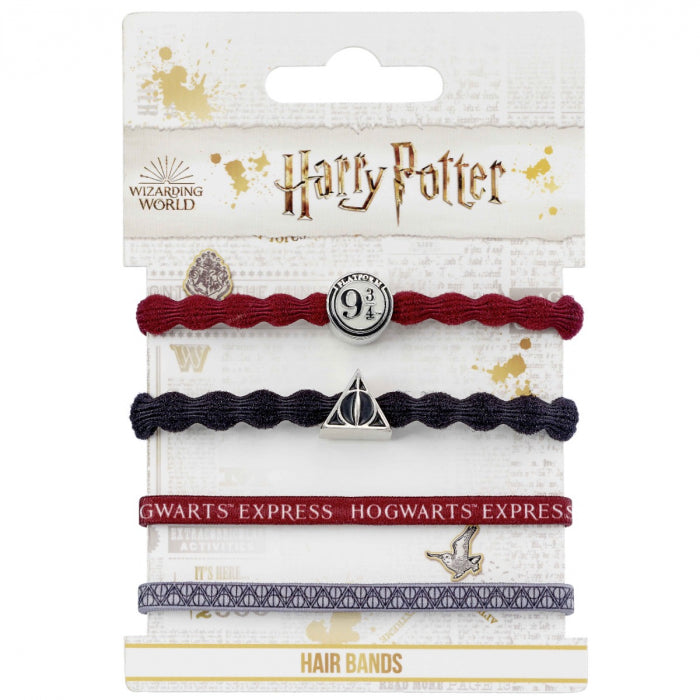 Deathly Hallows & Hogwarts Express Harry Potter Elastic Hair Band Set of 4