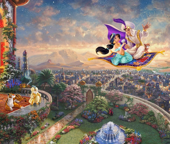 Load image into Gallery viewer, Aladdin (Disney) Thomas Kinkade Framed Art Print

