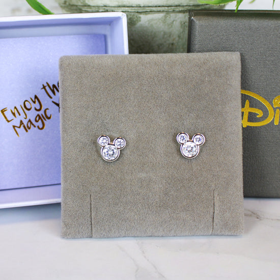 Mickey Mouse Crystal Stud Earrings