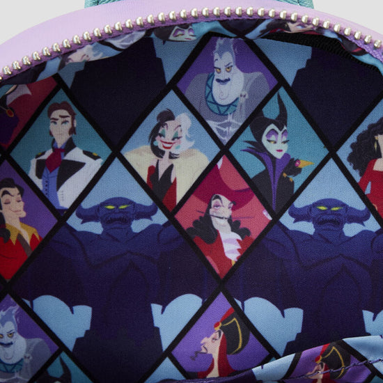 Disney Villains Color Block Triple Pocket Mini Backpack by Loungefly