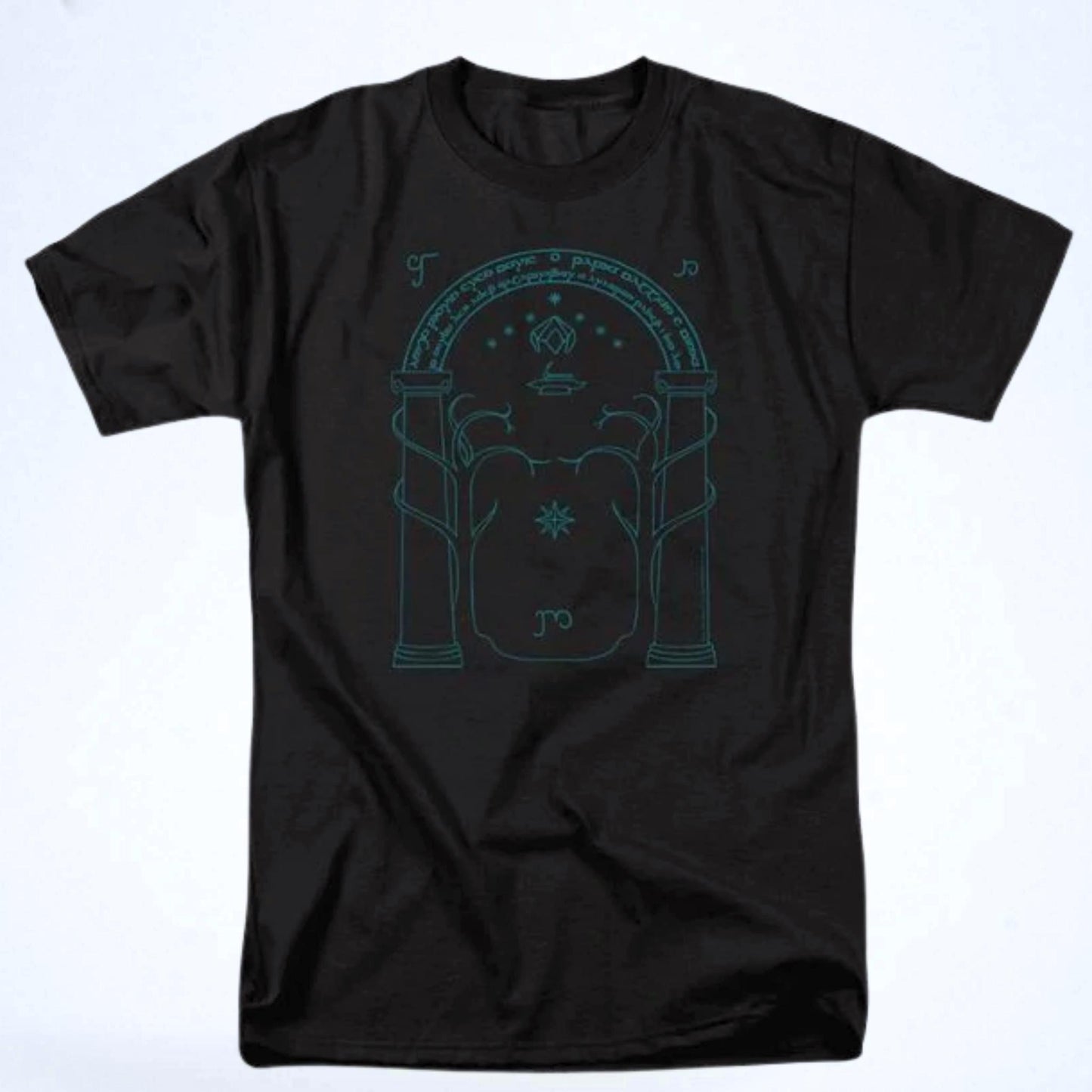 Doors of Durin Lord of the Rings Unisex Black Shirt