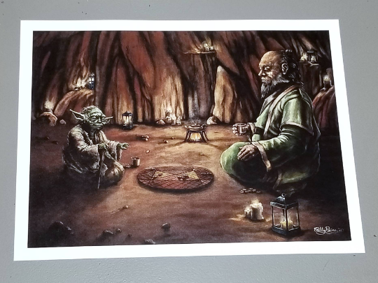 Yoda & Iroh Parody Art Print "Tea with a Stranger"