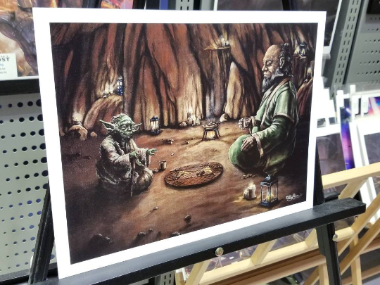 Yoda & Iroh Parody Art Print "Tea with a Stranger"