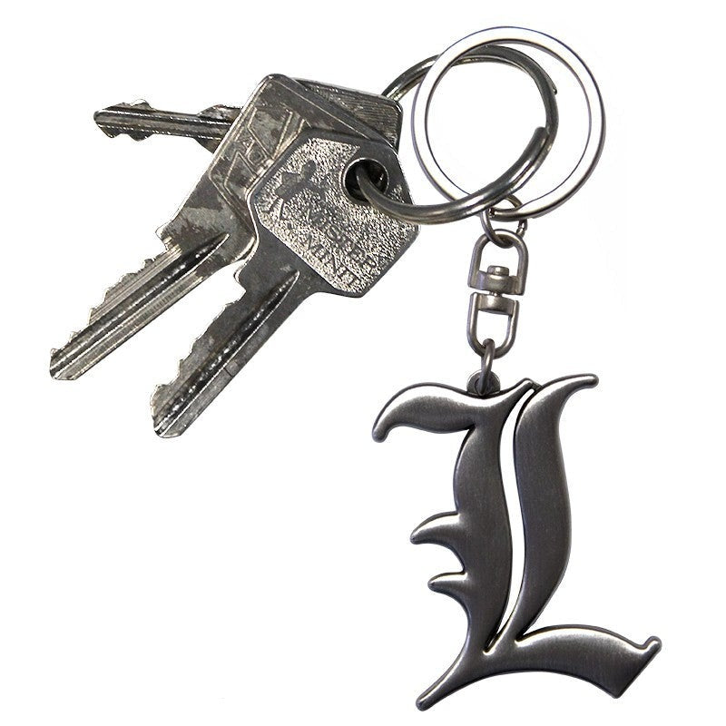 "L" Symbol (Death Note) Sculpted Metal Keychain
