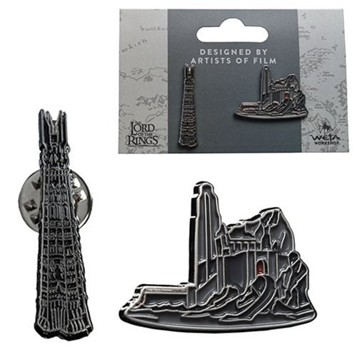 Helm's Deep and Orthanc Lord of the Rings Pin Set