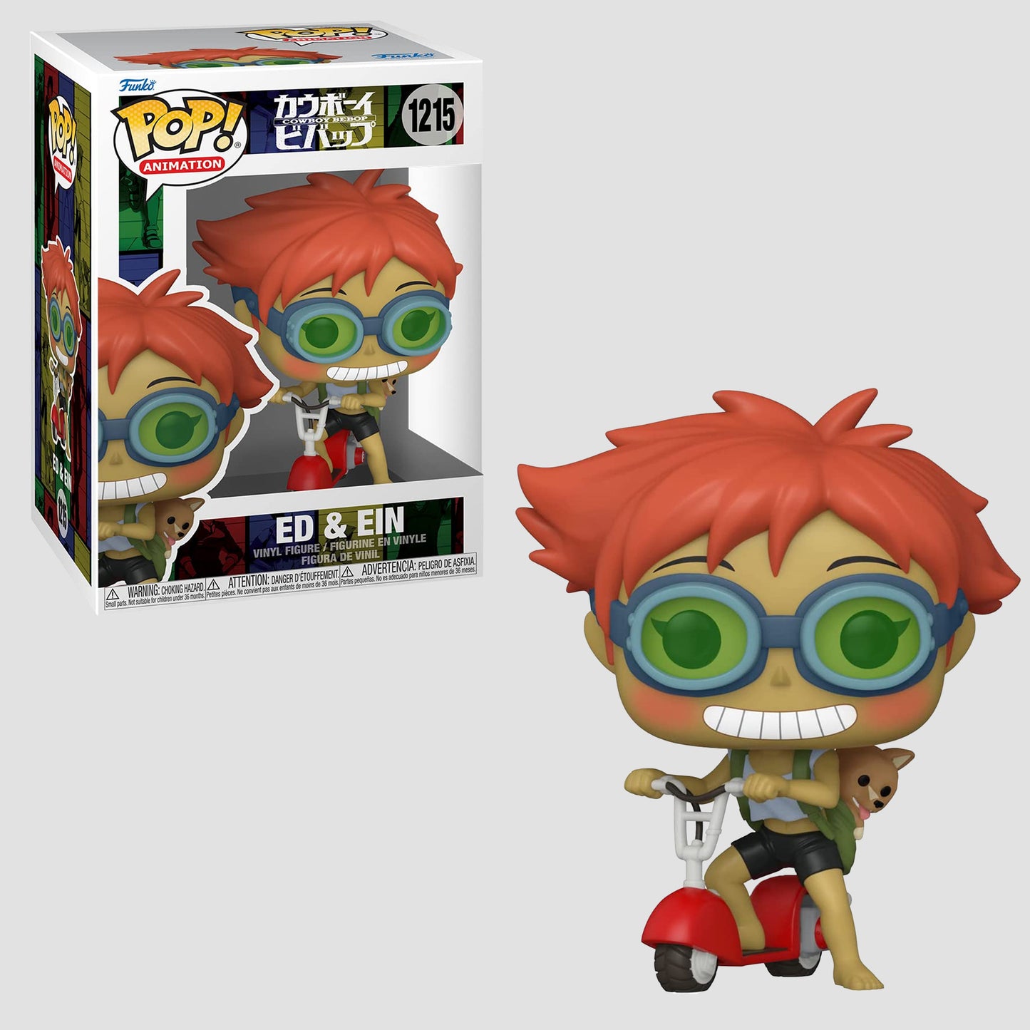 Load image into Gallery viewer, Ed &amp;amp; Ein on Scooter (Cowboy Bebop) Funko Pop!
