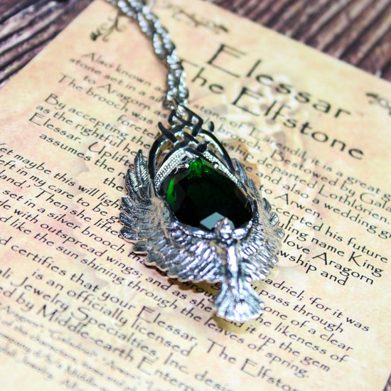 Load image into Gallery viewer, Elessar™ The Elfstone Silver Necklace
