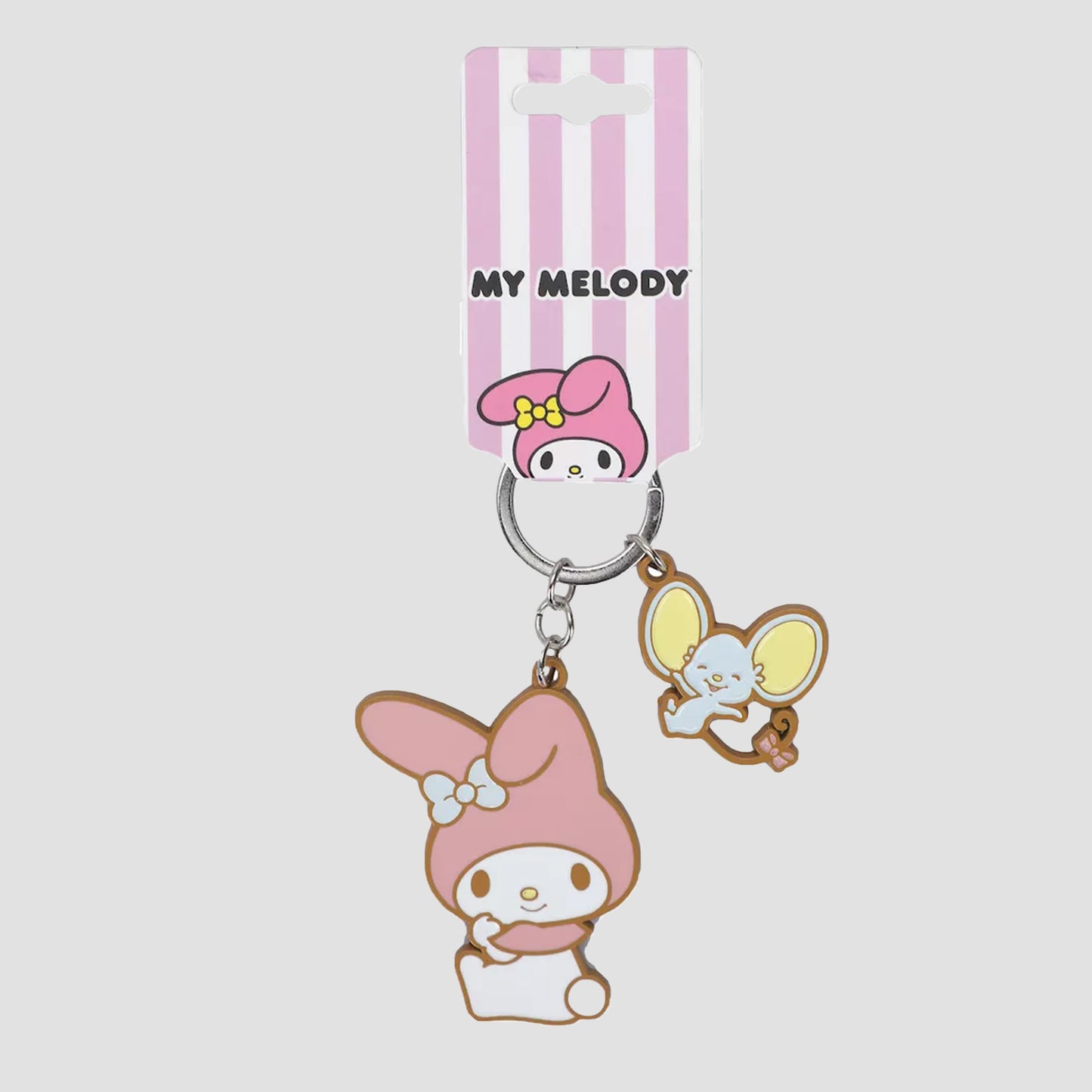 Load image into Gallery viewer, Flat &amp;amp; My Melody (Hello Kitty and Friends) Sanrio Enamel Keychain
