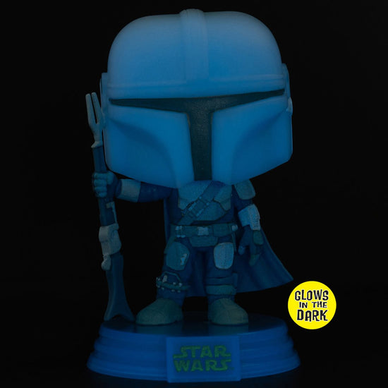 The Mandalorian (Hologram) Star Wars EE Exclusive Glow In The Dark Funko Pop!