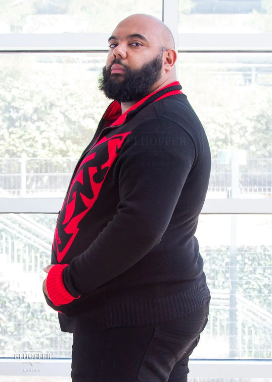 Load image into Gallery viewer, Galactic Shadow (Darth Maul) Star Wars Knit Jacket by Elhoffer Design
