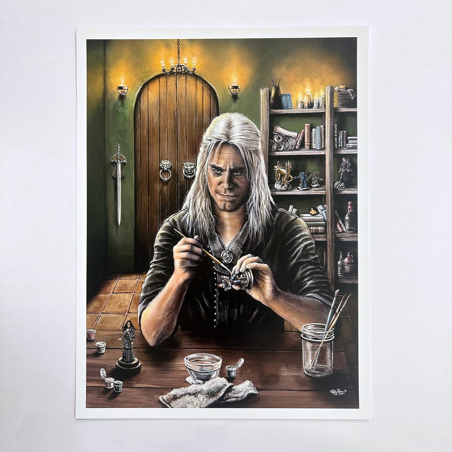 Load image into Gallery viewer, Geralt of Rivia &amp;quot;Paint Butcher Paint&amp;quot; (The Witcher) Parody Art Print

