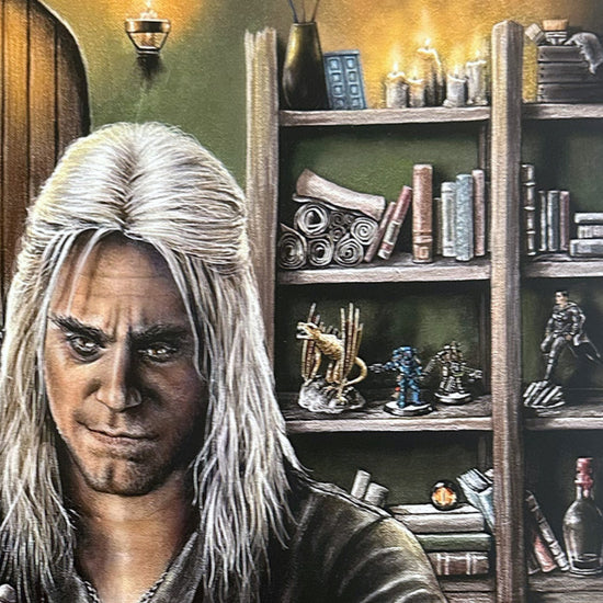 Load image into Gallery viewer, Geralt of Rivia &amp;quot;Paint Butcher Paint&amp;quot; (The Witcher) Parody Art Print
