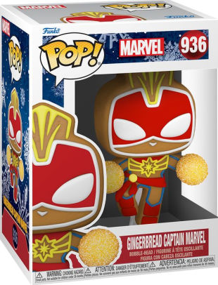 Load image into Gallery viewer, Gingerbread Captain Marvel Holiday Funko Pop!
