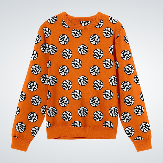 *Clearance* Goku Symbol (Dragon Ball Z) AOP Unisex Knit Sweater