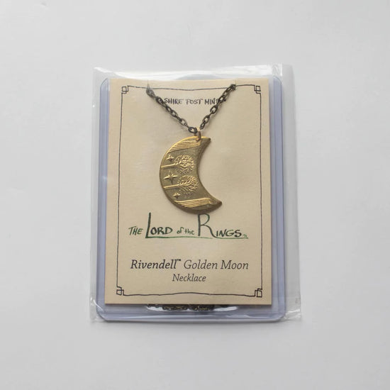 Golden Moon of Rivendell (Lord of the Rings) Elven Pendant Necklace