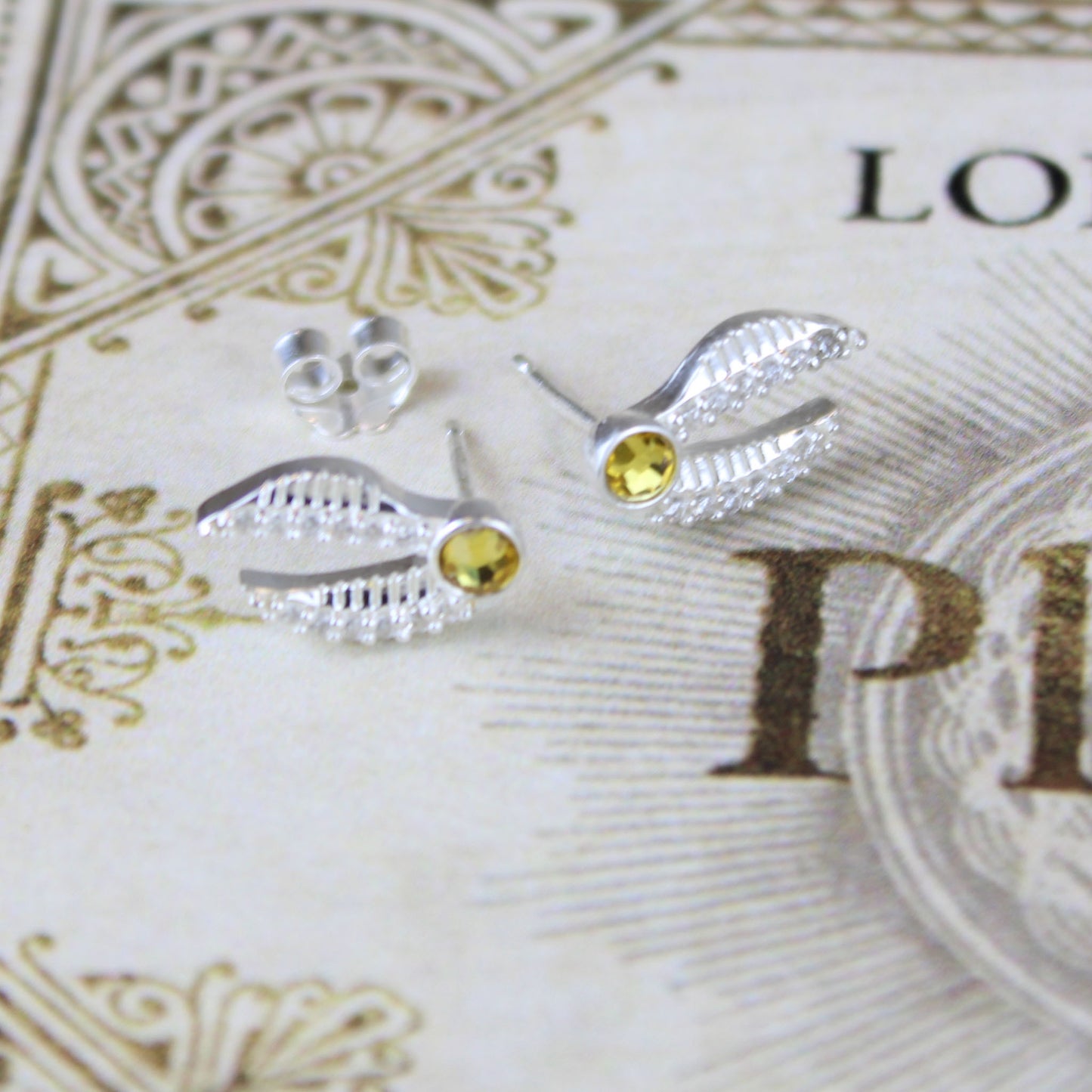 Golden Snitch (Harry Potter) Crystal Stud Earrings