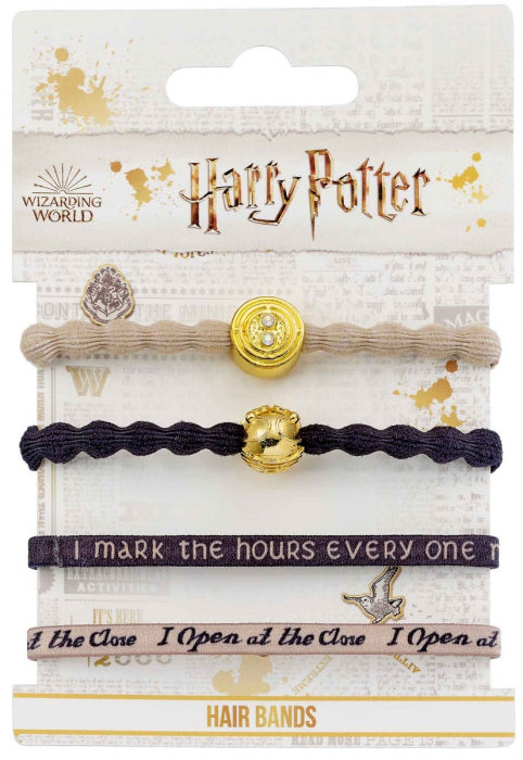 Time Turner & Golden Snitch Harry Potter Elastic Hair Band Set of 4
