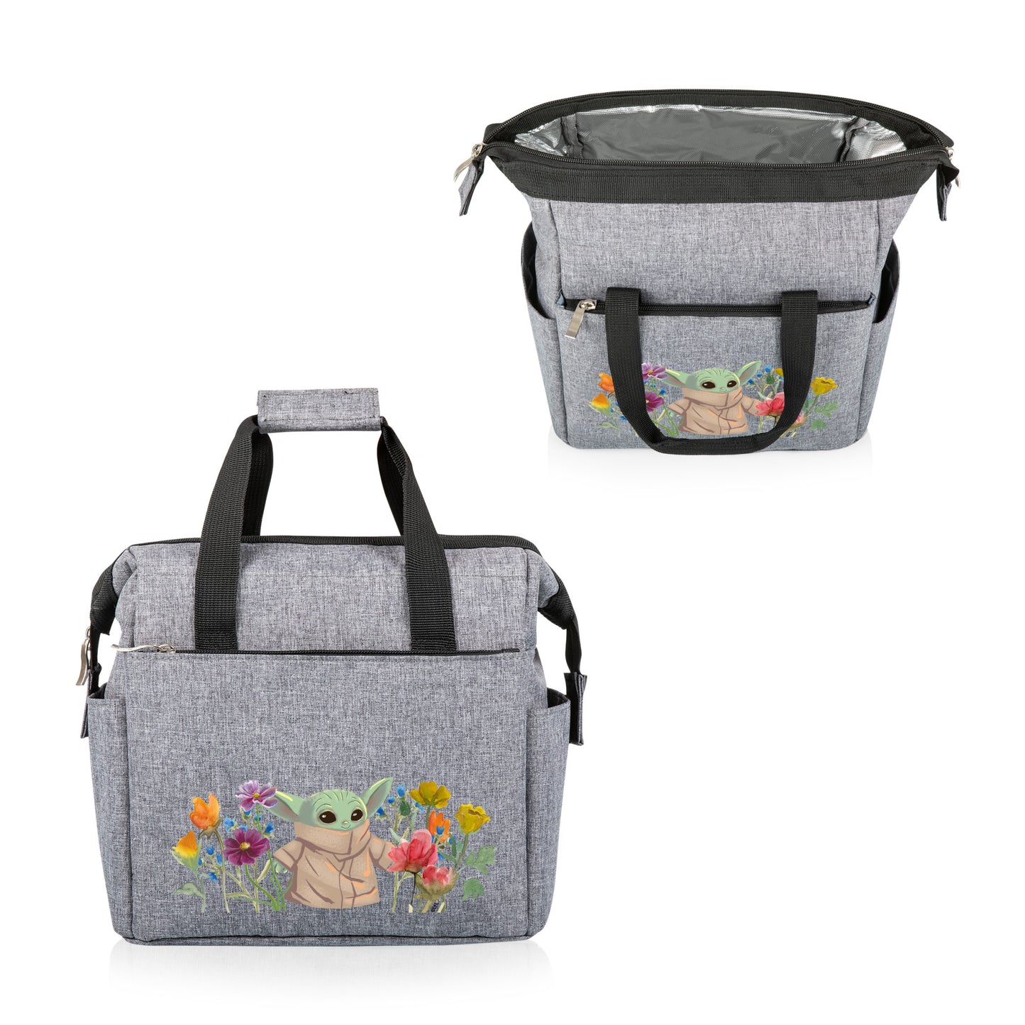 Grogu with Flowers (Star Wars: The Mandalorian) Insulated Lunch Tote Bag