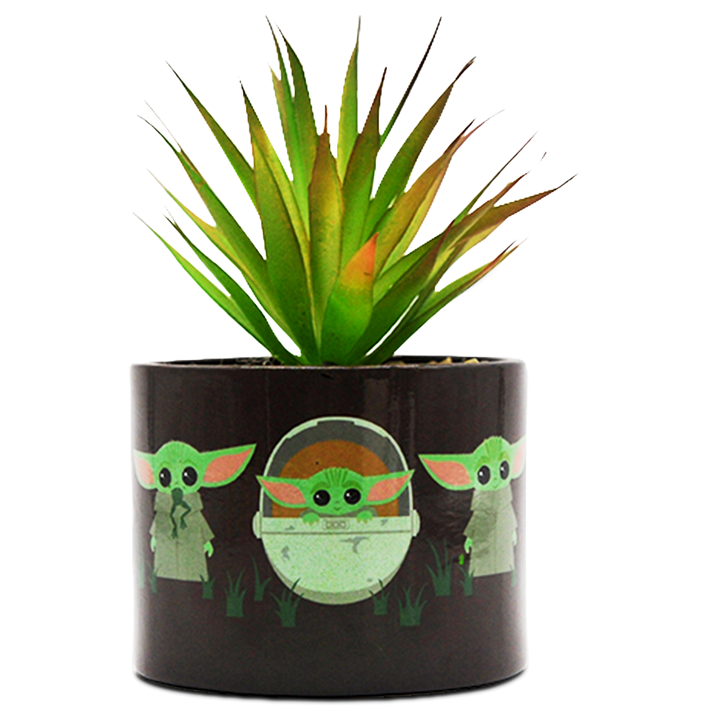 Load image into Gallery viewer, Grogu Baby Yoda (Star Wars: The Mandalorian) Ceramic Planter with Faux Plant
