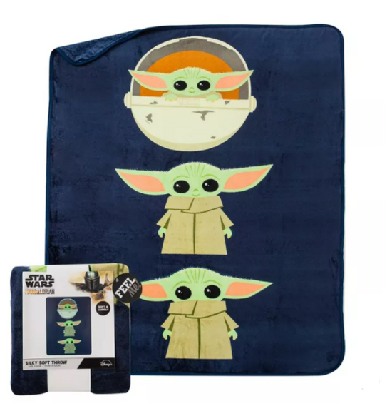 Star Wars Grogu Expressions Silky Soft Throw Blanket