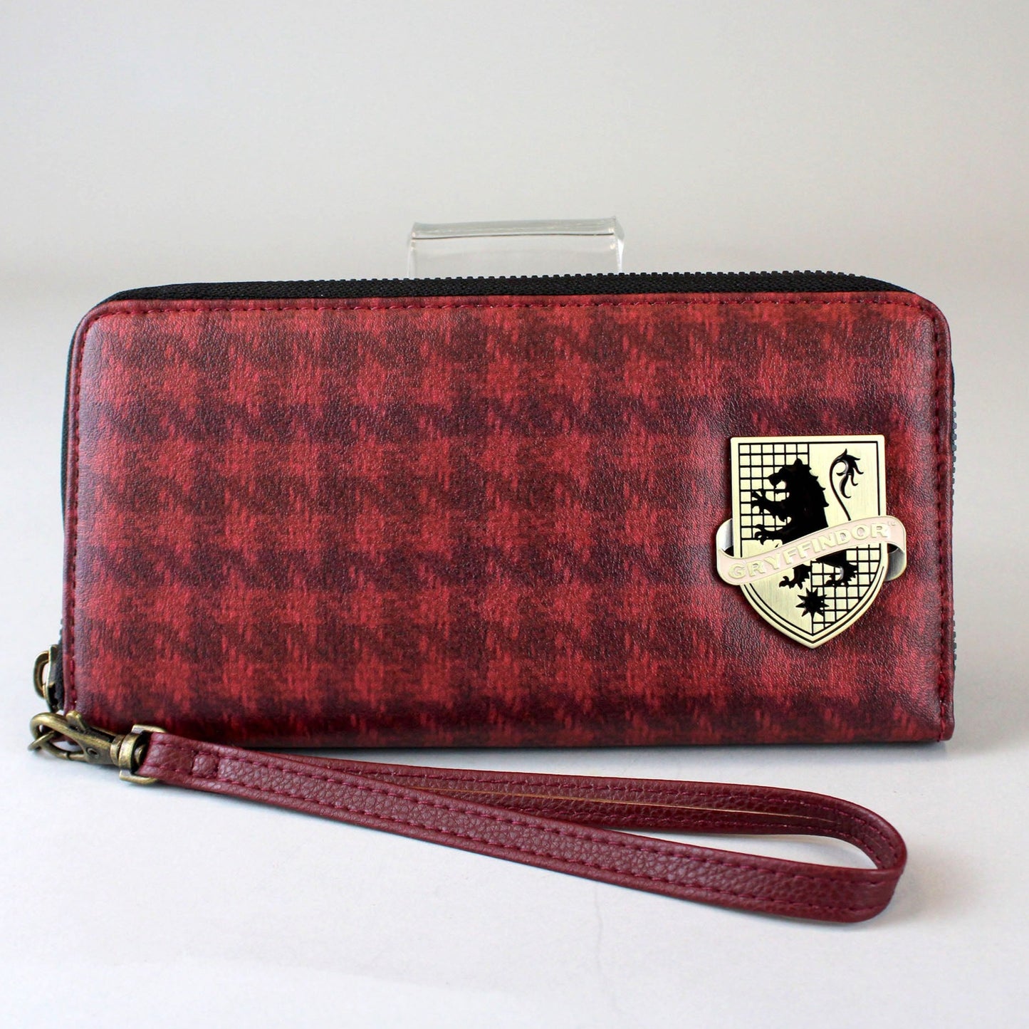 Load image into Gallery viewer, Gryffindor Badge (Harry Potter) Hogwarts House Faux Leather Wristlet Zip-Around WalletGryffindor Badge (Harry Potter) Hogwarts House Faux Leather Wristlet Zip-Around Wallet

