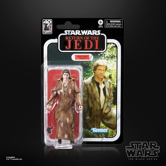 Load image into Gallery viewer, Han Solo (Endor) Return of the Jedi 40th Anniversary Star Wars Black Series FigureHan Solo (Endor) Return of the Jedi 40th Anniversary Star Wars Black Series Figure
