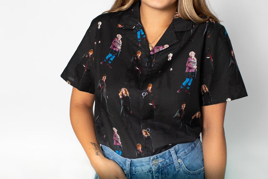 Load image into Gallery viewer, *Clearance* Harry Potter Student Button Up Unisex Shirt by Cakeworthy
