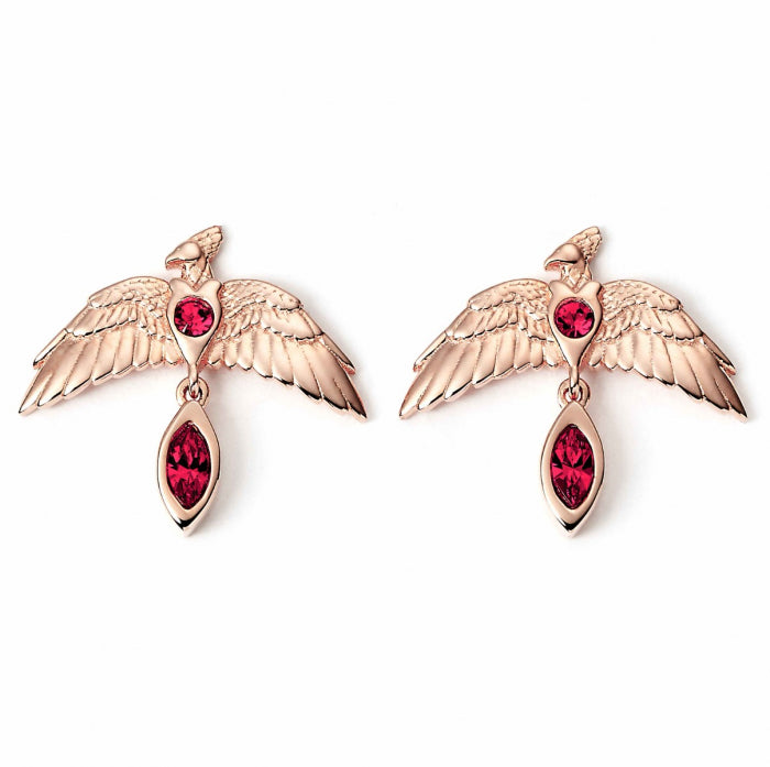 Load image into Gallery viewer, Fawkes the Phoenix Crystal Earrings
