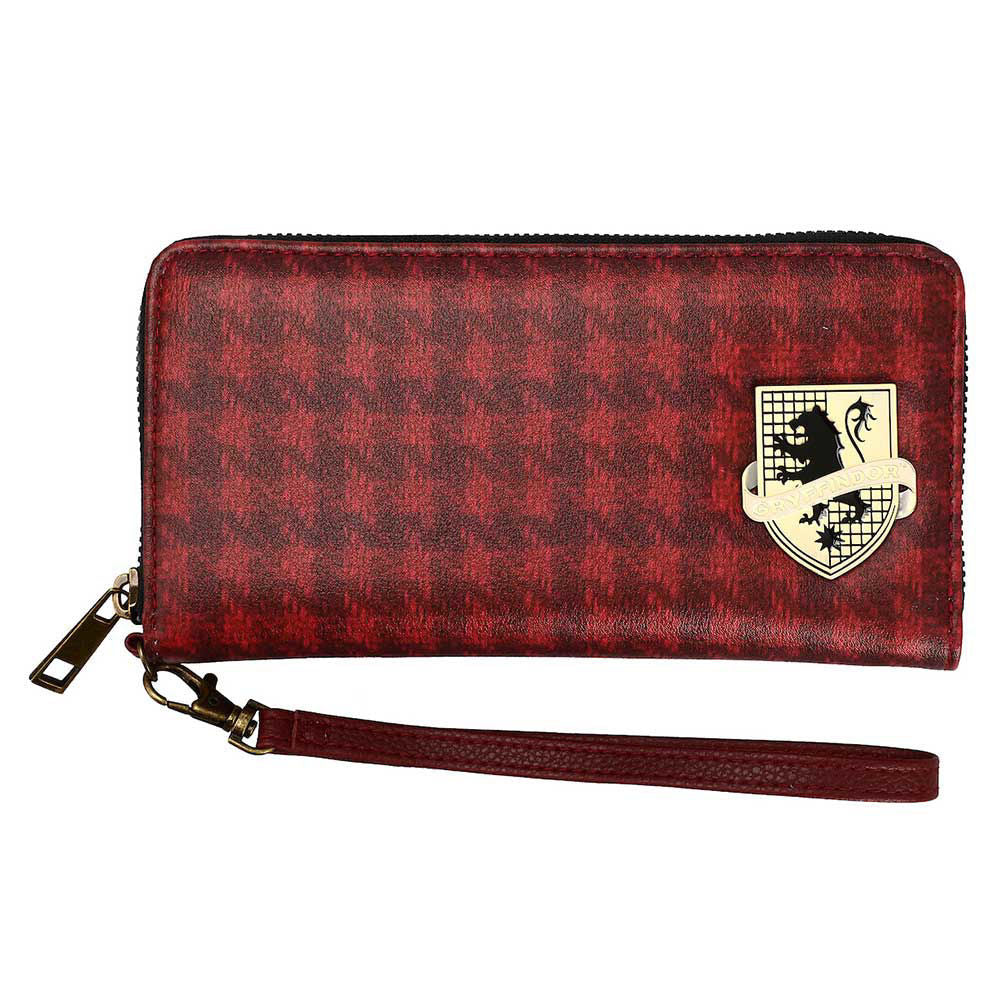 Load image into Gallery viewer, Gryffindor Badge (Harry Potter) Hogwarts House Faux Leather Wristlet Zip-Around Wallet
