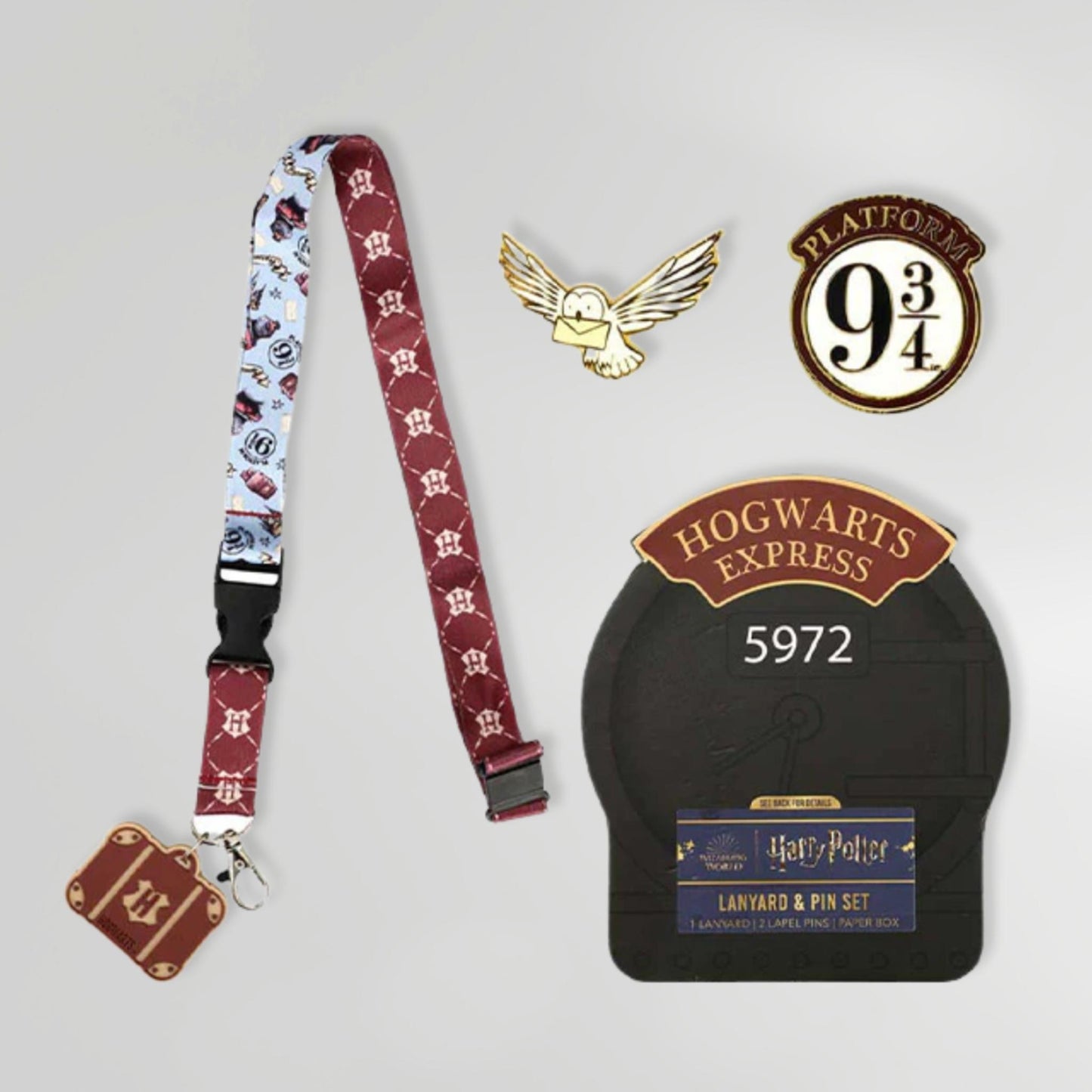 Hogwarts Express (Harry Potter) Lanyard With 2 Enamel Pins Gift Set