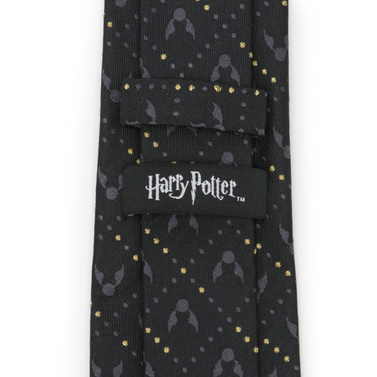 Golden Snitch (Harry Potter) Black and Gold Dot Fine Necktie