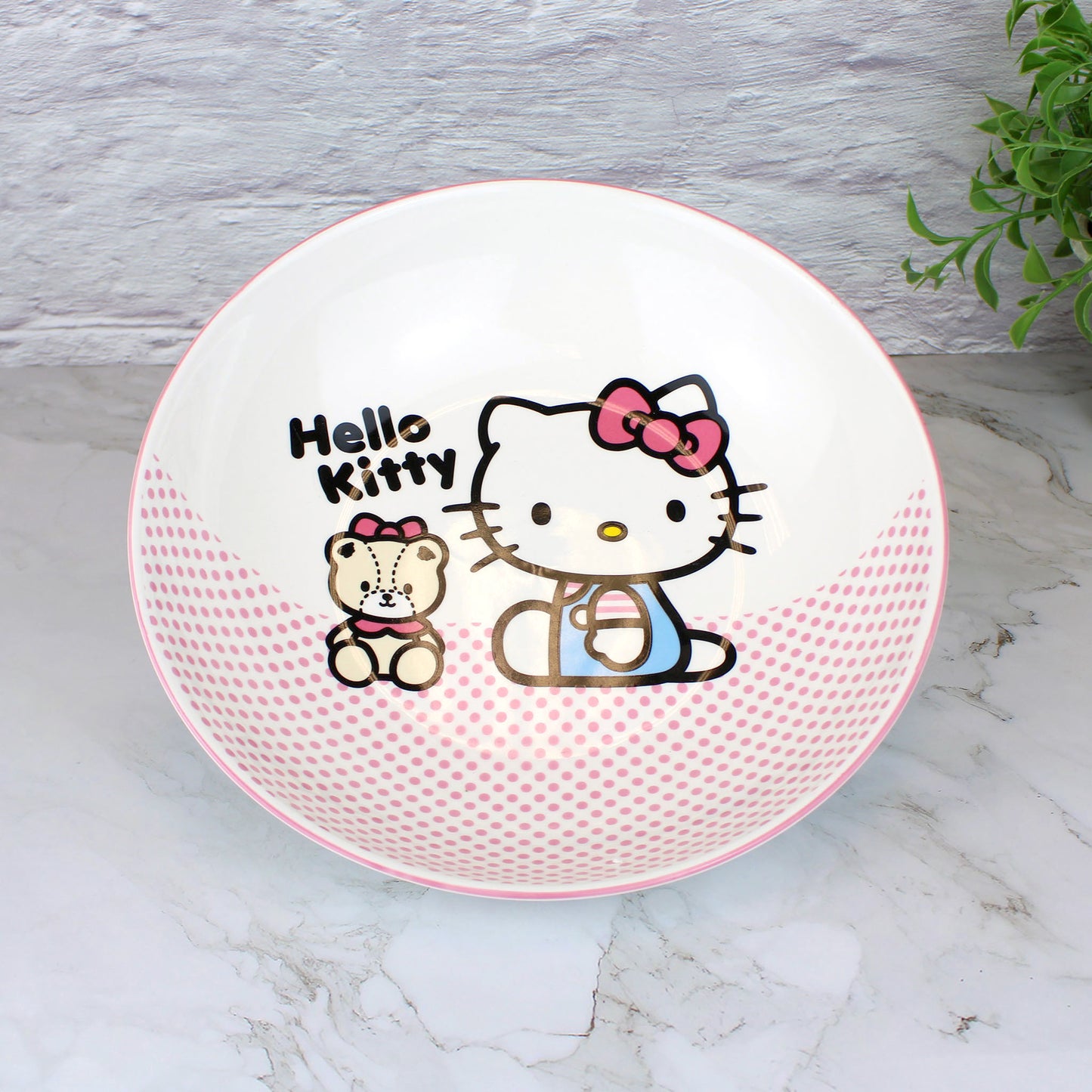 Hello Kitty and Plush (Sanrio) 9 inch Ceramic Bowl