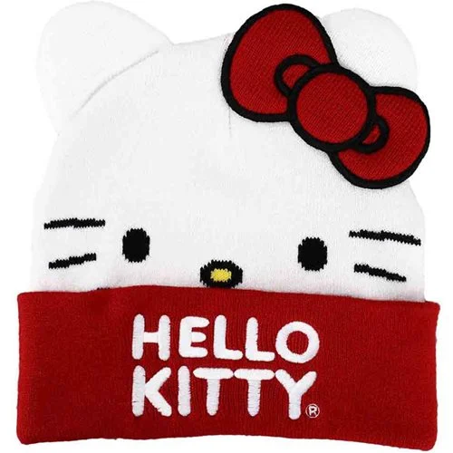 Hello Kitty Embroidered Cuff Beanie Hat