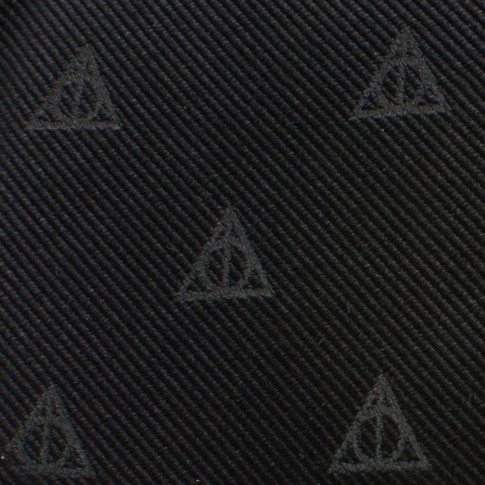 Deathly Hallows Symbols (Harry Potter) Black Fine Necktie