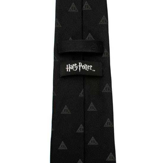 Deathly Hallows Symbols (Harry Potter) Black Fine Necktie