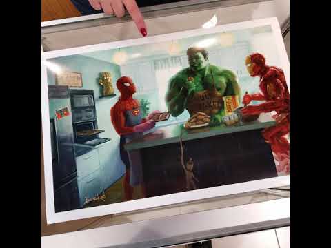 Load and play video in Gallery viewer, Marvel Baking Party (Marvel Comics) Parody Kitchen Art Print
