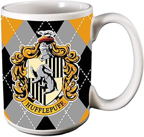 Hufflepuff House (Harry Potter) Argyle Pattern Ceramic Mug