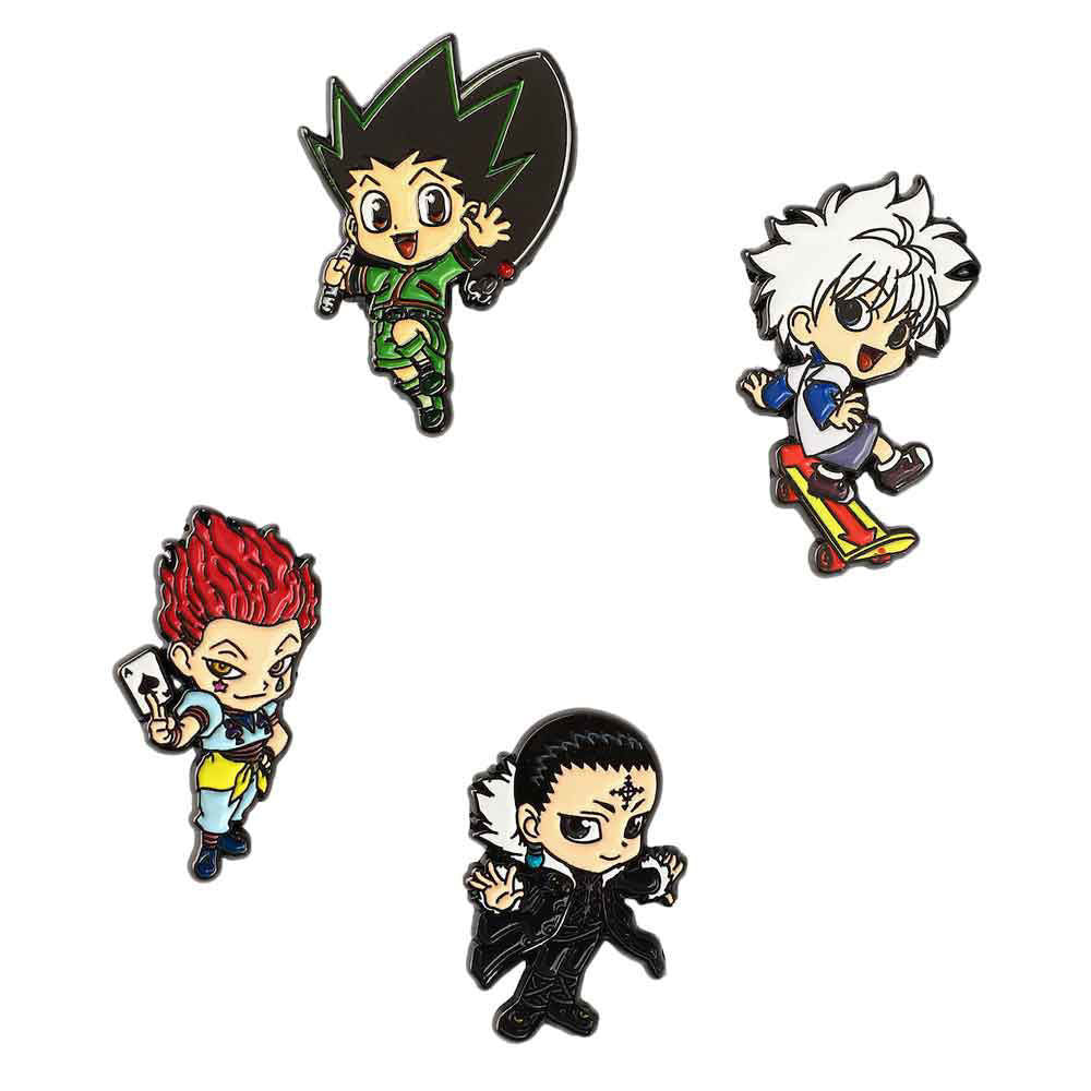 Gon, Killua, Hisoka, & Chrollo (Hunter X Hunter) Enamel Pin Set of 4