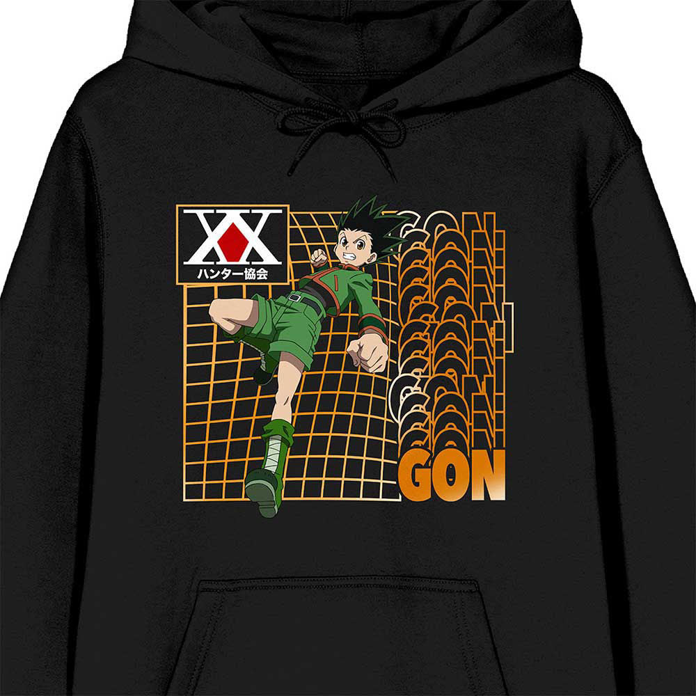 Gon Repeating Name Grid (Hunter X Hunter) Pullover Hoodie Sweatshirt