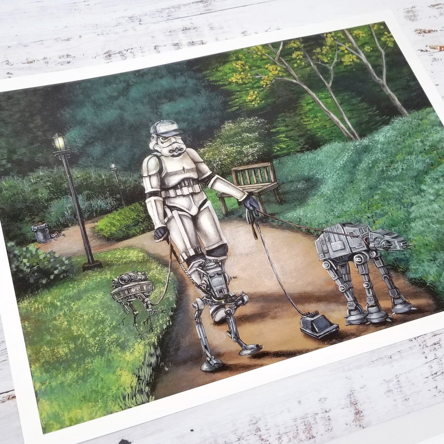 "Imperial Walker" (Star Wars) Imperial Pupper Parody Art Print