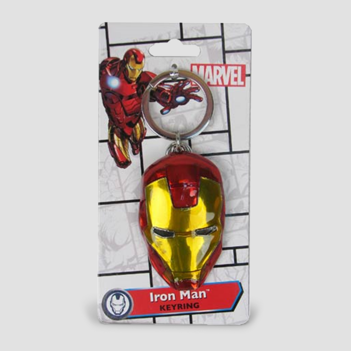 Load image into Gallery viewer, Iron Man Helmet (Full Color) Marvel 3D Metal Keychain

