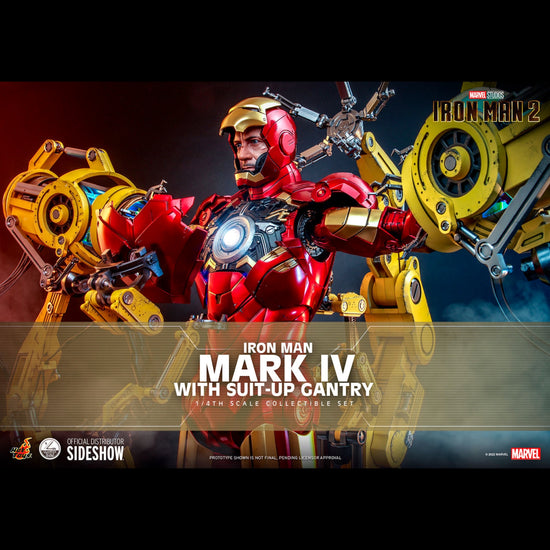 Iron Man Mark IV with Suit-Up Gantry (Deluxe Ver. ) Marvel 1:4 Scale Set by Hot Toys