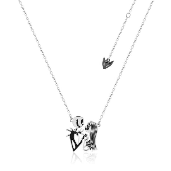 Jack & Sally The Nightmare Before Christmas White Gold Plated Disney Couture Necklace