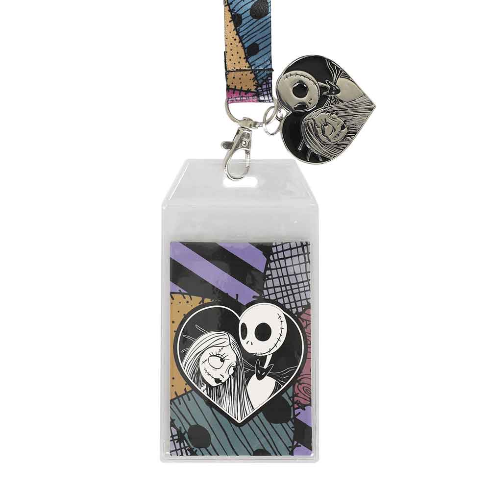 Load image into Gallery viewer, Jack &amp;amp; Sally (Nightmare Before Christmas) Metal Charm Lanyard
