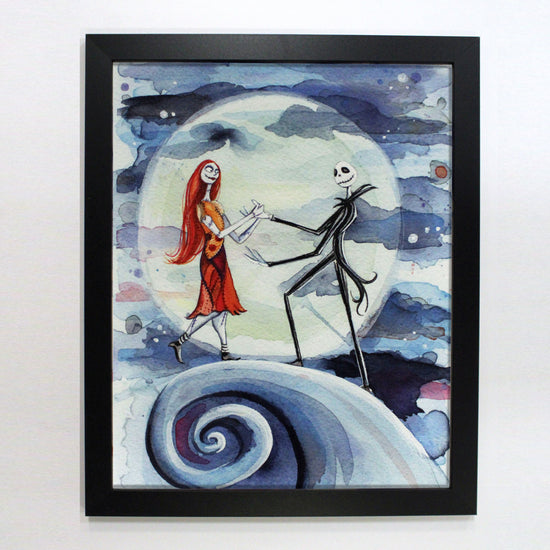 Jack and Sally (The Nightmare Before Christmas) Watercolor Art Print