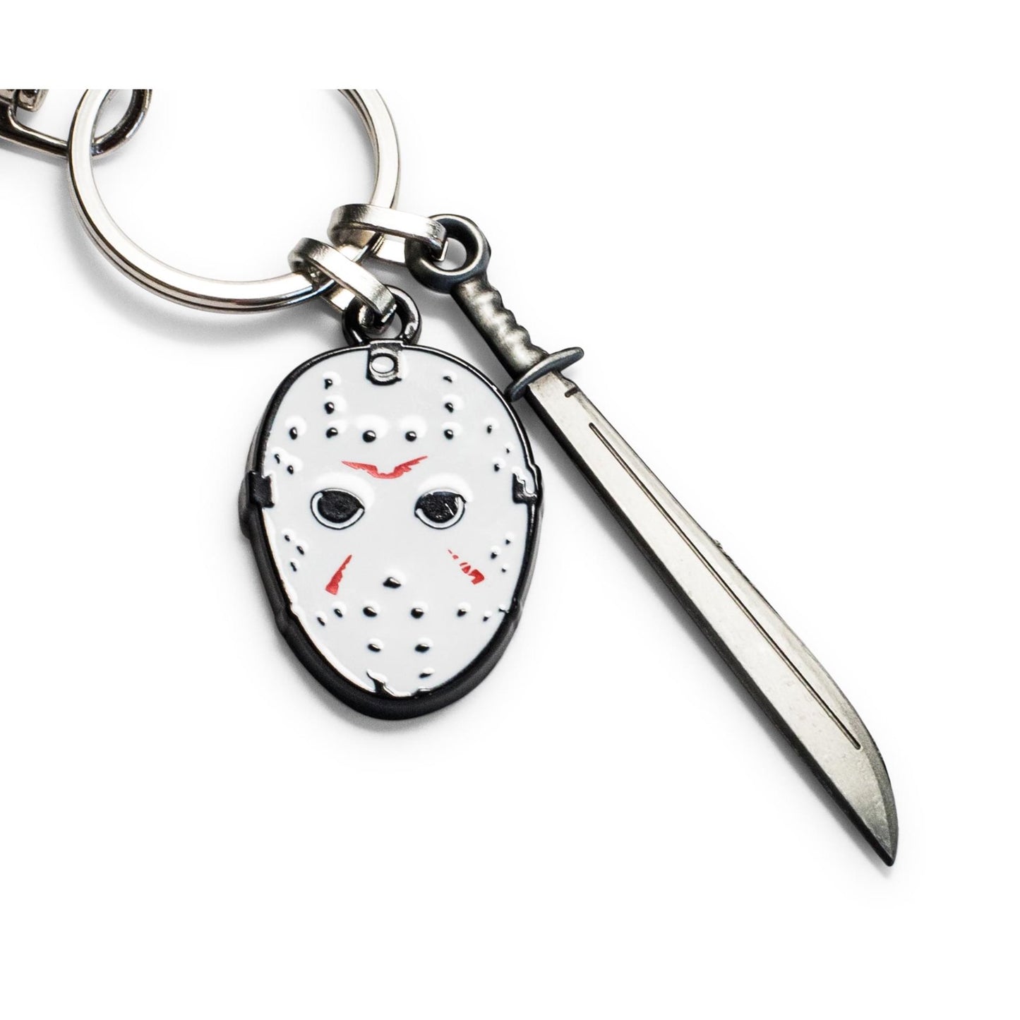 Jason's Mask & Machete Friday the 13th Enamel Keychain
