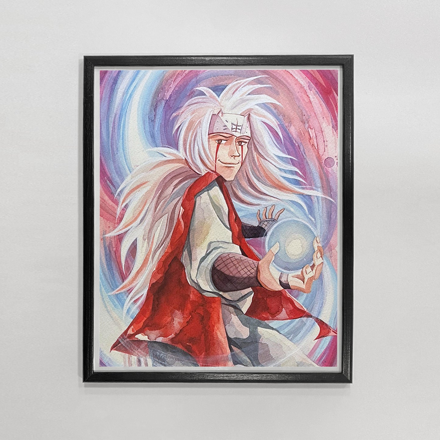 Load image into Gallery viewer, Jiraiya &amp;quot;Toad Sage&amp;quot; Naruto Shippuden Watercolor Art Print
