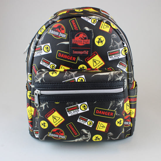 Jurassic Park Waring Signs Mini Backpack by LoungeFly