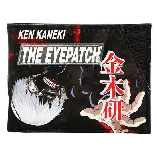 Load image into Gallery viewer, Ken Kaneki &amp;quot;The Eyepatch&amp;quot; (Tokyo Ghoul) Digital Print Bi-Fold Wallet
