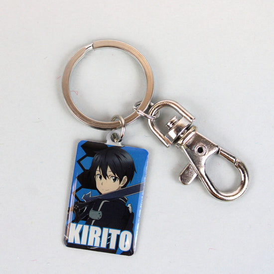Kirito Sword Art Online Metal Portrait Keychain